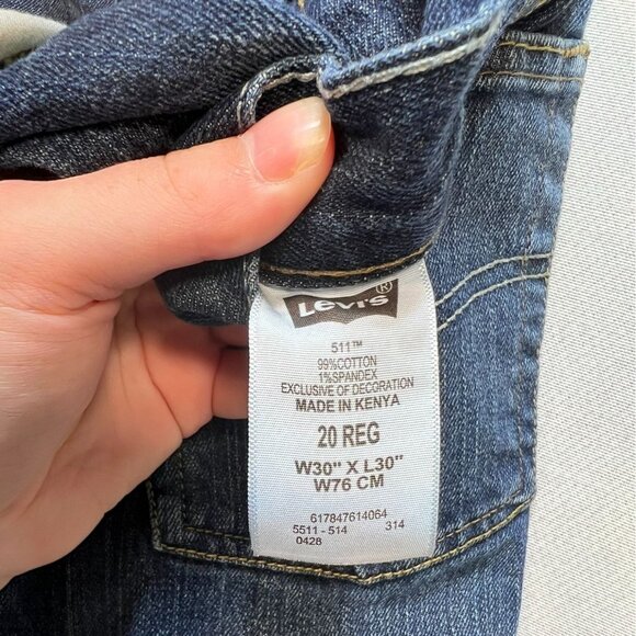 Levi's Womens 511 Slim Straight Jeans Size 20R Blue Denim Classic Casual Pockets - Picture 3 of 11